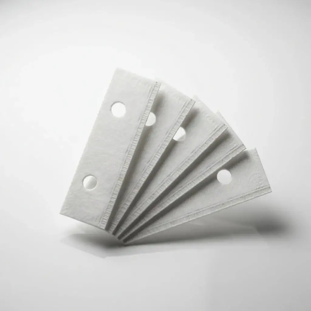 Weiße Lederpflege-Pads mit Loch für Werkzeuge und Bastelprojekte