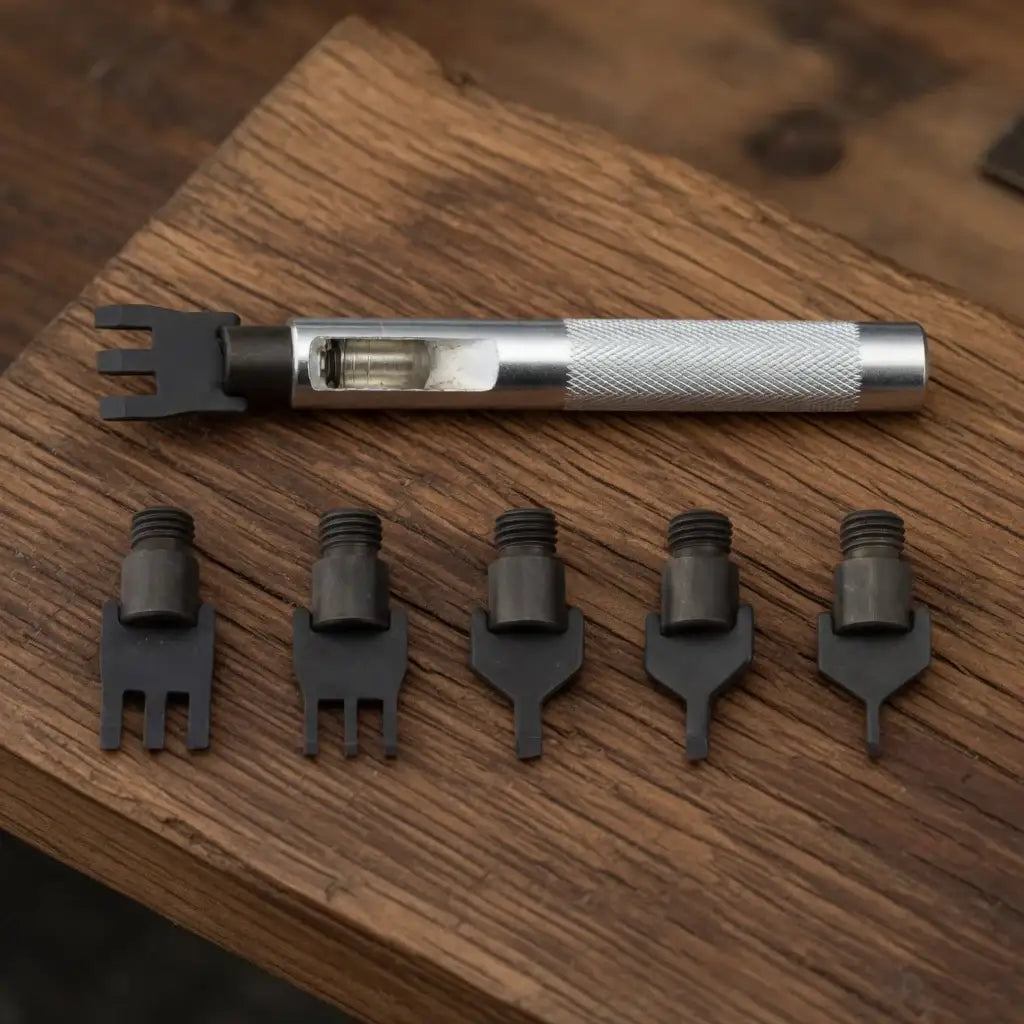 Ivan Leathercraft Lochstanzen-Set für Schnürlöcher – 6-teiliges