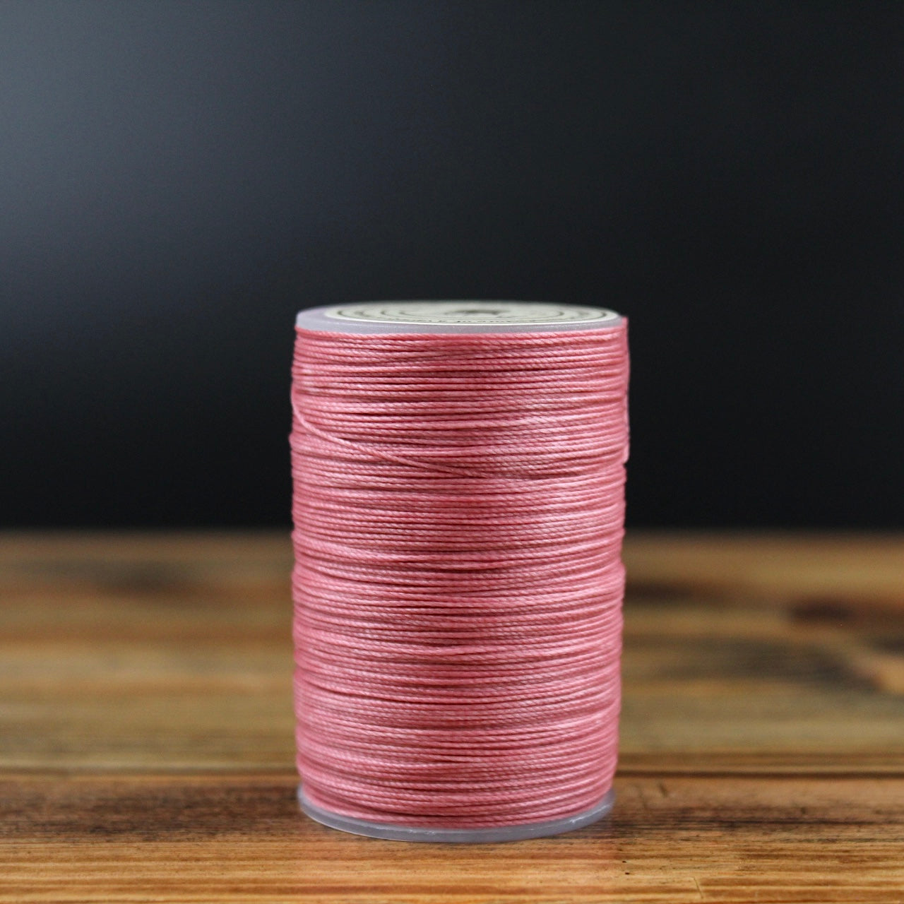 Gewachstes Nähgarn in Altrosa für Lederhandwerk, 0,45 mm dick, 80 Meter auf Spule für kreative DIY-Projekte