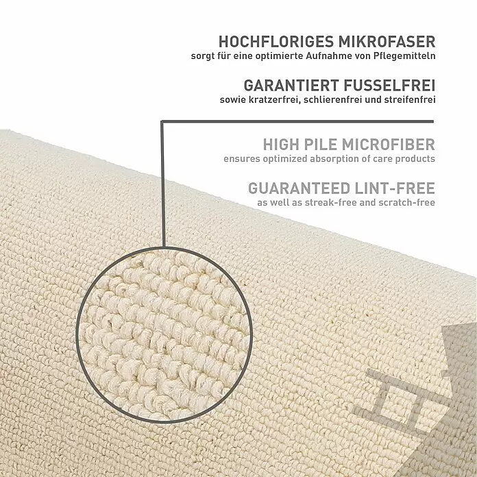 Mikrofasertuch für Leder – 40 x 40 cm, Beige