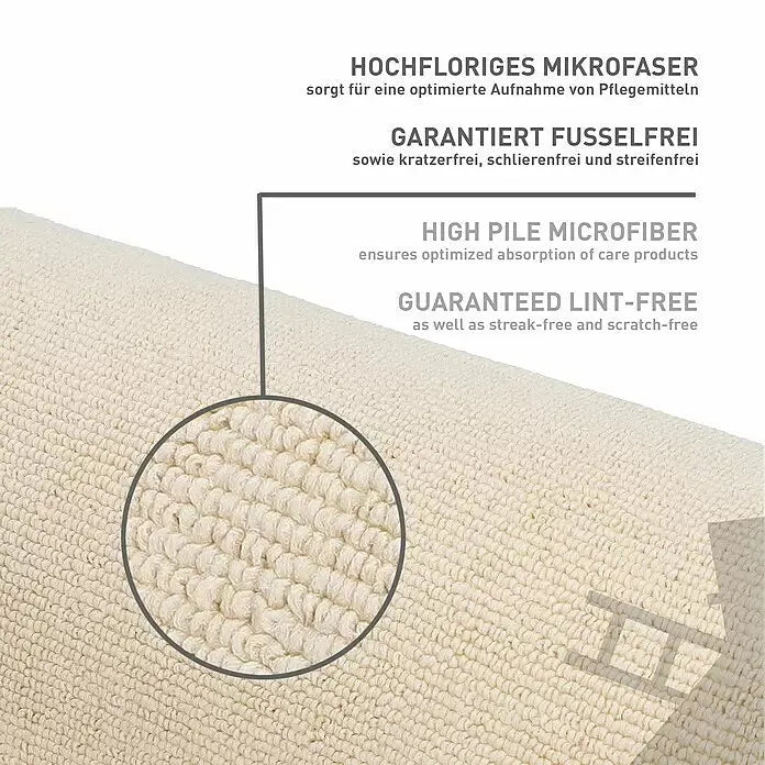 Mikrofasertuch für Leder – 40 x 40 cm, Beige