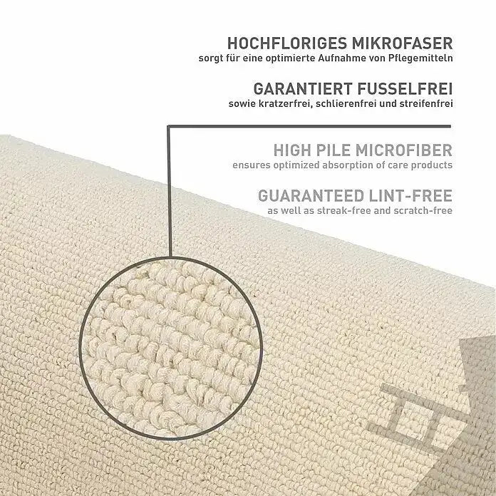 Mikrofasertuch für Leder – 40 x 40 cm, Beige