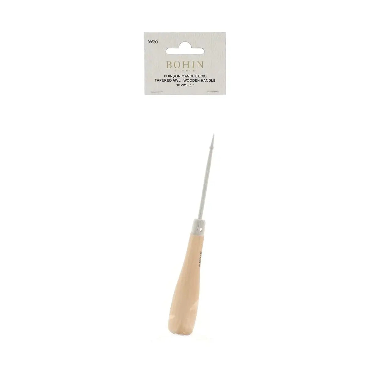 Ahle mit Holzgriff von Bohin, Lederwerkzeug für Handwerker, Klever Leder Onlineshop