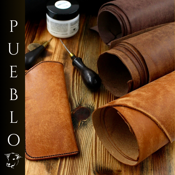 Vollnarbenleder (Full Grain), Rindsleder Pueblo für Hobby und DIY