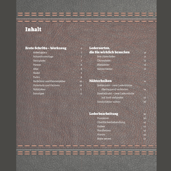 Leder nähen: Leder Fachliteratur