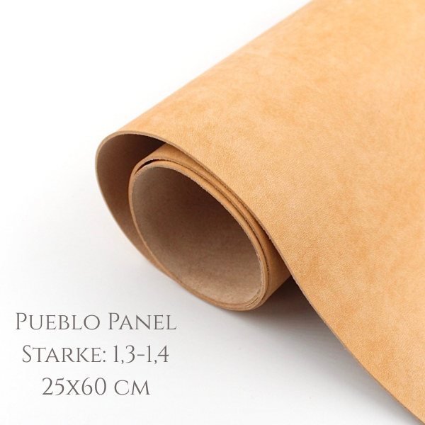 Leder Pueblo Starke 1,3-1,4 mm, Nature, 25x60 cm