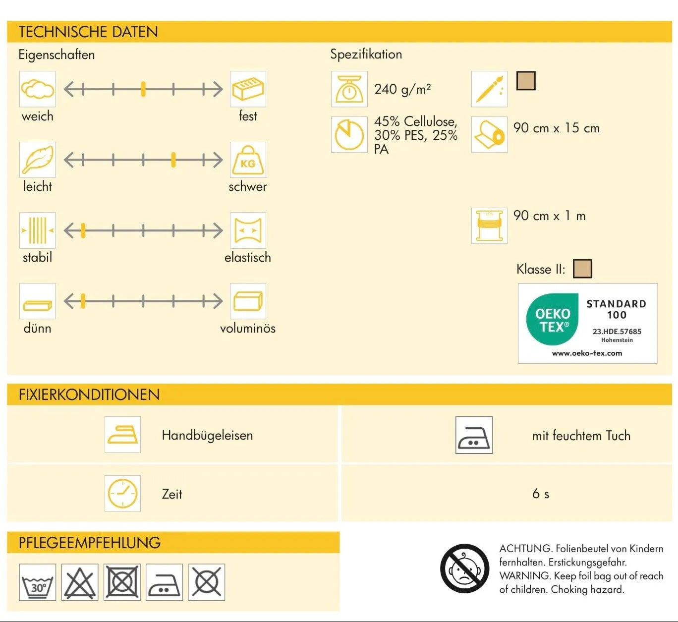 Decovil I Light – Leichte Verstärkungseinlage - Klever Leder