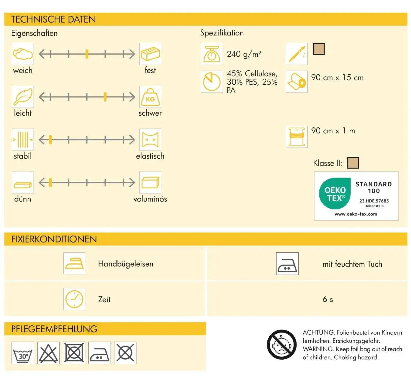 Decovil I Light – Leichte Verstärkungseinlage - Klever Leder