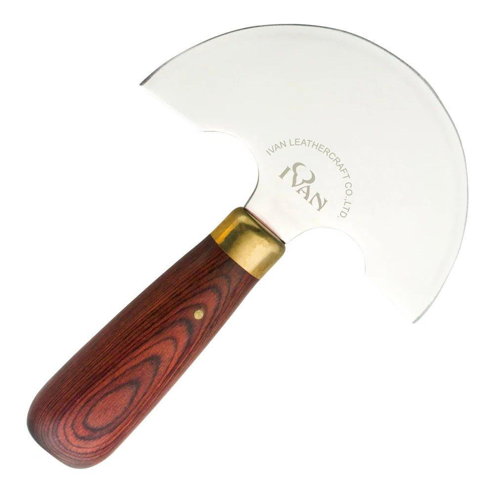 IVAN Langlauf Edelstahl Halbmondmesser 120mm - Klever Leder