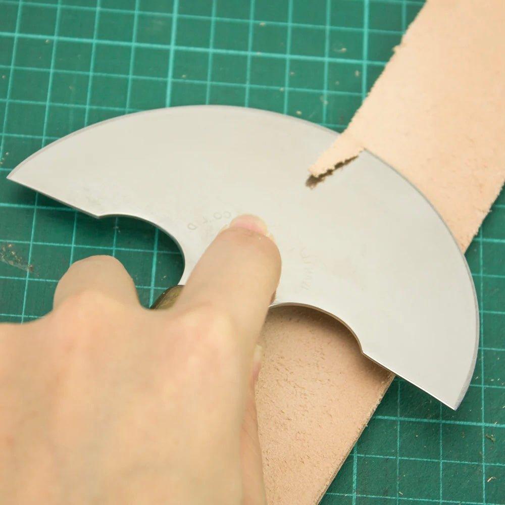 IVAN Langlauf Edelstahl Halbmondmesser 120mm - Klever Leder