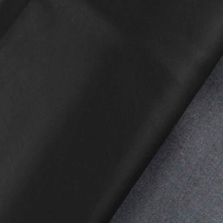 Weiches Kunstleder für Bekleidung und Dekoartikel 30 cm | Schwarz - Klever Leder