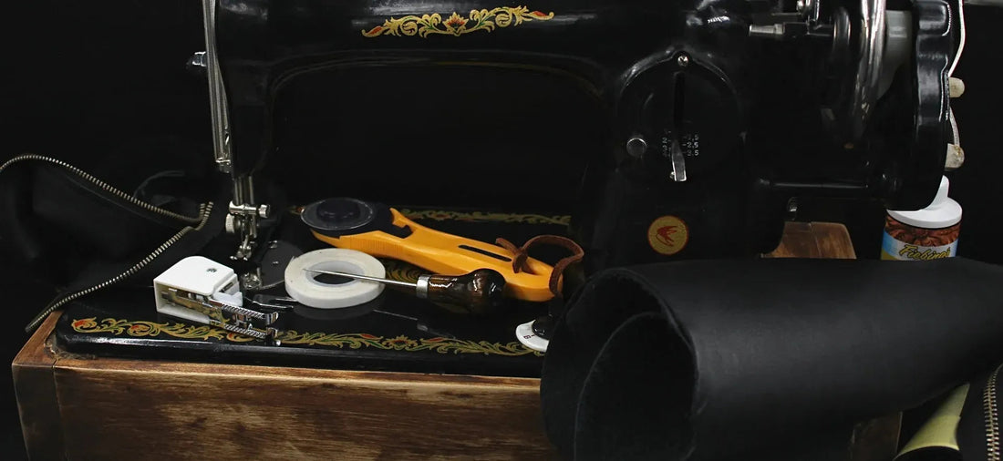 Nähen von Leder mit der Nähmaschine