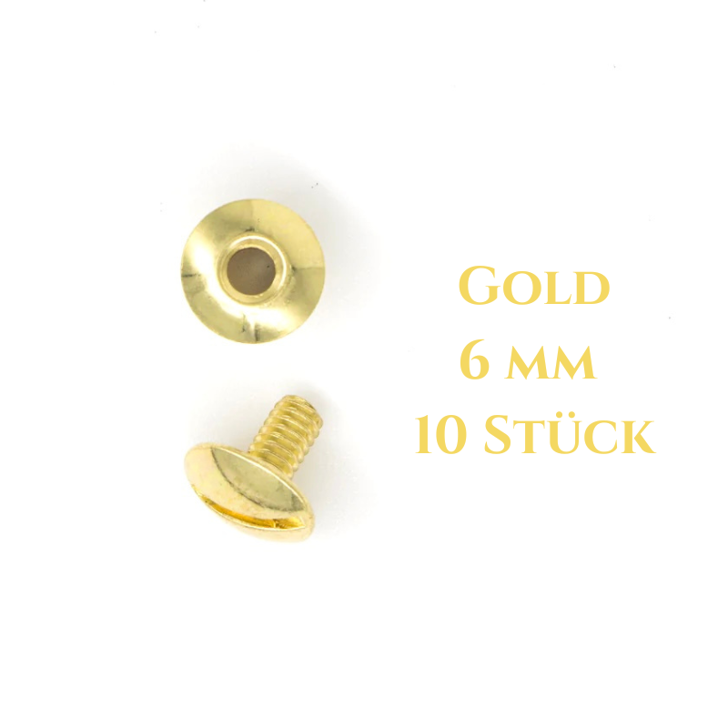 Buchschrauben 6 mm In Gold
