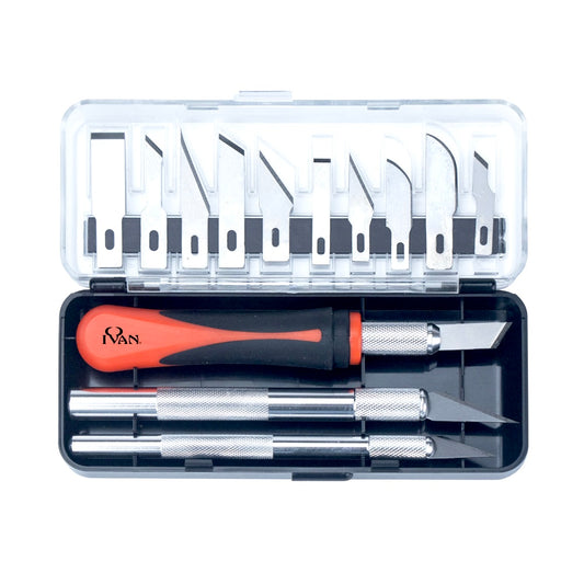 Präzisionsmesser-Set mit Ersatzklingen, ideal für Lederarbeiten und Bastelprojekte