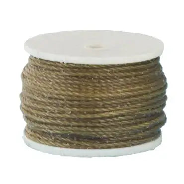 Spule mit gewachstem, braunem Lederband für Handwerk und Bastelarbeiten