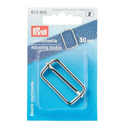 Metall Leiterschnalle 30mm auf blauer Prym Verpackung, ideal für Lederarbeiten