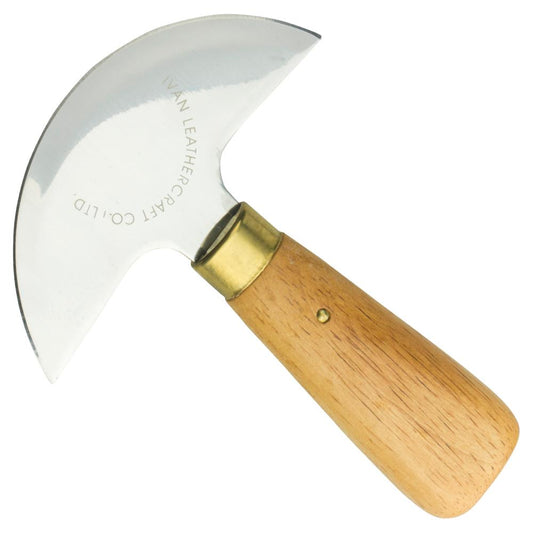 Lederwerkzeug mit Holzgriff und Metallklinge für präzises Schneiden und Bearbeiten von Leder