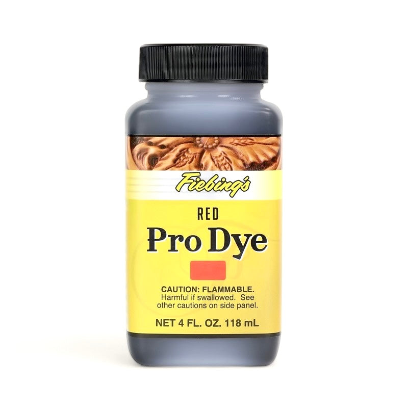 Rotes Pro Dye Lederfarbe von Fiebing's für Lederprojekte