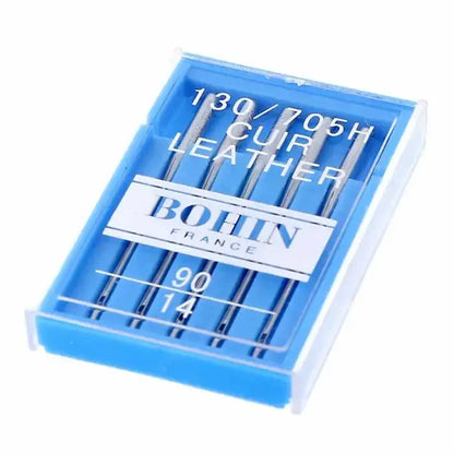 BOHIN Leder-Nähmaschinennadeln 130/705H, Größe 90/14, ideal für Lederprojekte
