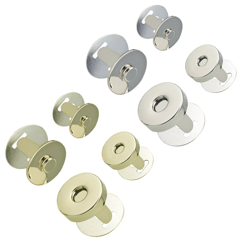 Magnetverschlüsse für Lederprojekte in Gold & Silber – ideal für Handwerker & Bastler