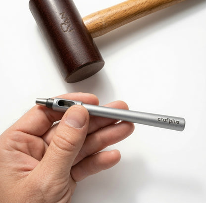 crafplus Lederwerkzeug mit Holzhammer für präzise Lederbearbeitung