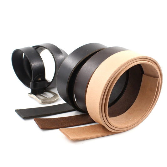 Rindslederriemen für Gürtel – 40 mm – Natur, Braun oder Schwarz