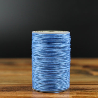 Gewachstes Nähgarn in Jeansblau für Lederhandwerk, 0,45 mm dick, 80 Meter auf Spule für kreative DIY-Projekte