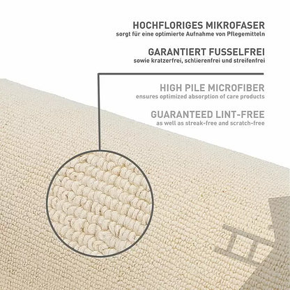 Mikrofasertuch für Leder – 40 x 40 cm, Beige