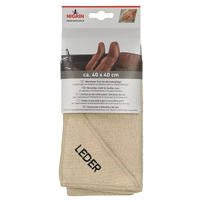Mikrofasertuch für Leder – 40 x 40 cm, Beige