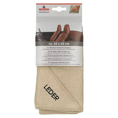 Mikrofasertuch für Leder – 40 x 40 cm, Beige