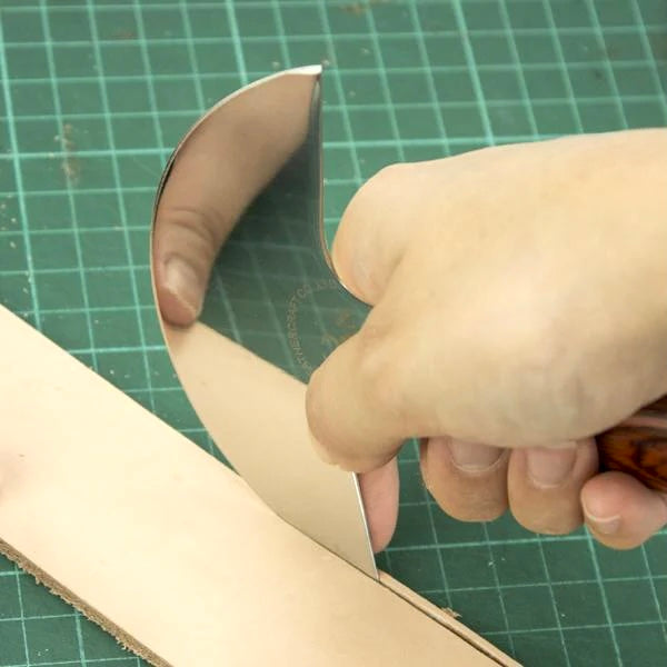 Halbmondmesser für Lederarbeiten – 112 mm Edelstahlklinge