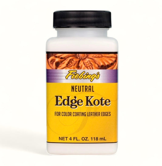 Fiebing’s Edge Kote neutral Lederkantenfarbe 118 ml Flasche auf weißem Hintergrund