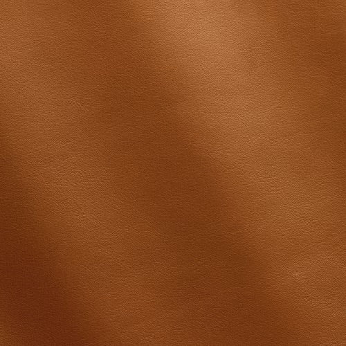 Nahaufnahme von glattem, braunem Leder für Handwerk, Taschen oder Polsterarbeiten