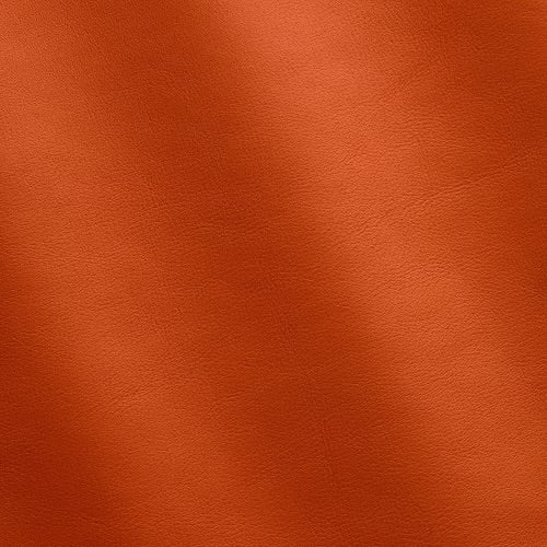 glattes, orangefarbenes Lederstück, feine Maserung, Material für Lederarbeiten