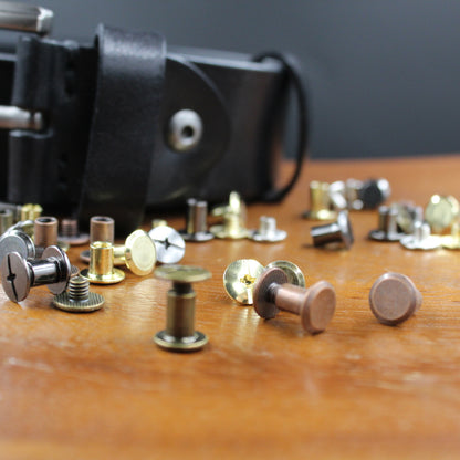 Ivan Leathercraft Buchschrauben – 6 mm, offene Rückseite (10 Stück)