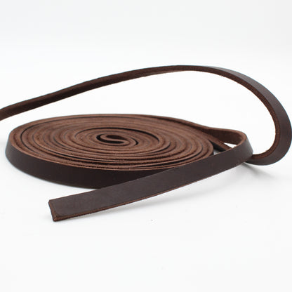 Braunes Lederband in Spirale – ideal für Lederprojekte, Handwerk & Basteln