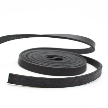 Schwarzes Lederband, ideal für Bastler und Handwerker – hochwertiges Leder für Projekte