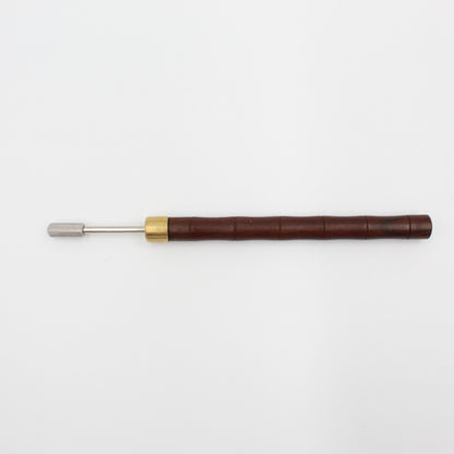 Klever Leder Premium Kantenfärber mit ergonomischem Holzgriff und Metallspitze