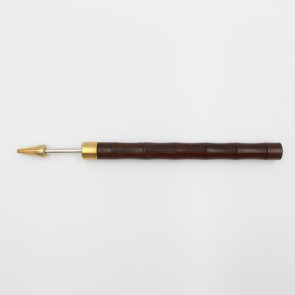 Premium Kantenfärber von Klever Leder mit ergonomischem Holzgriff und Metallspitze