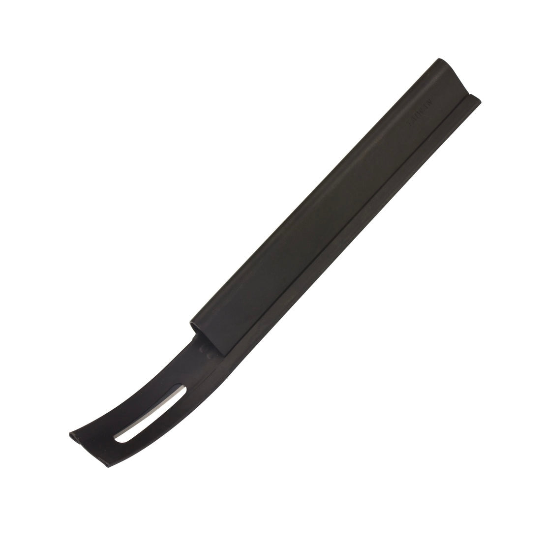 Schwarze Lederschneideklinge mit Schutzkappe für präzises Arbeiten