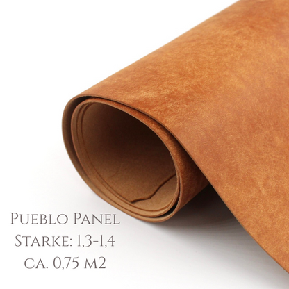 Leder Pueblo Starke 1,3-1,4 mm, Camel,  Halb Haut, Ca. 0,75 m2